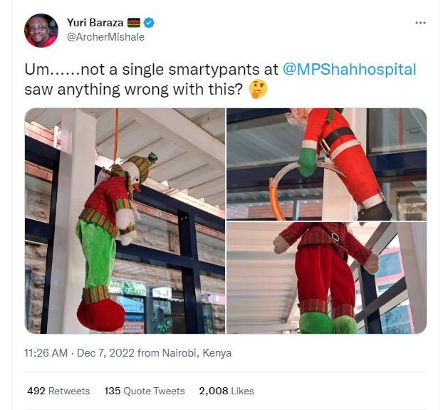 Yuri baraza archermishale um. not a single smartypants at mpshahhospital saw any