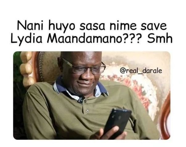 Nani huyo sasa nime save lydia maandamano??? smh real_darale