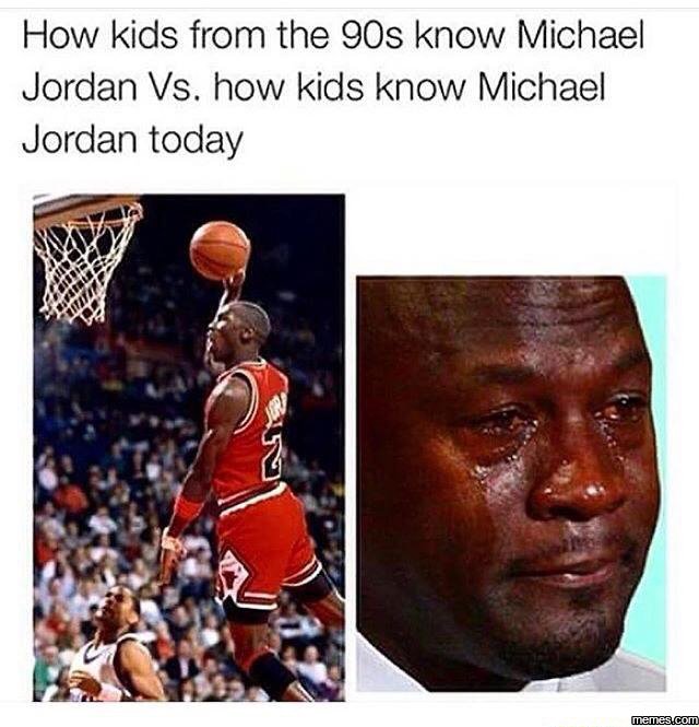 How kids from the 9os know michael jordan vs. how kids know michael jordan today