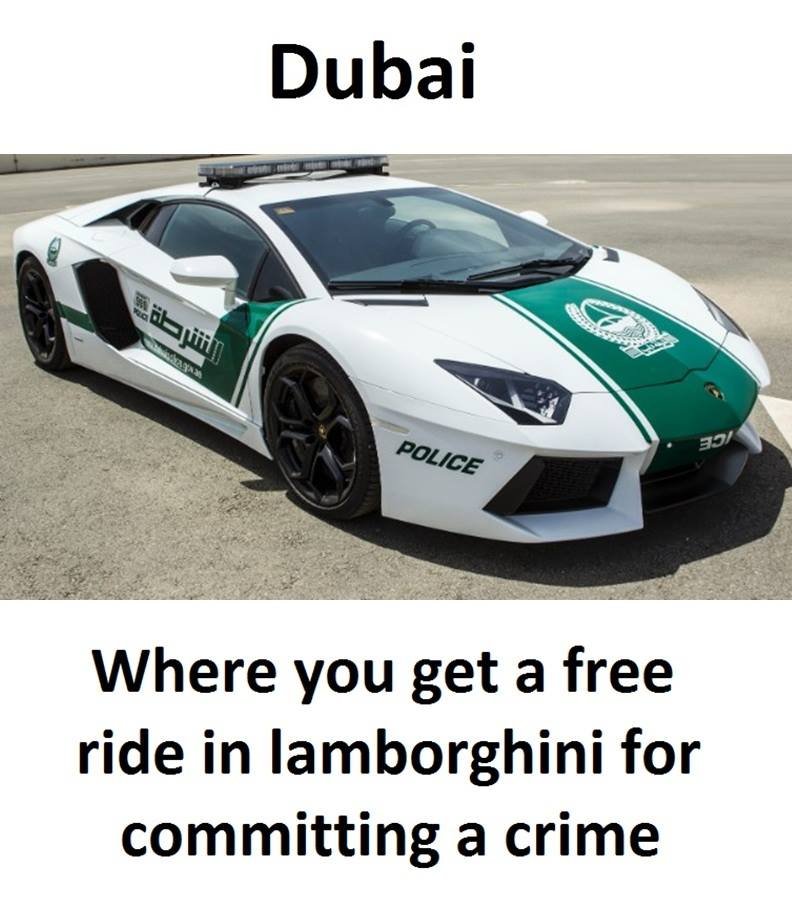 Dubai 331 where you get a free ride in lamborghini for committing a crime üejiin