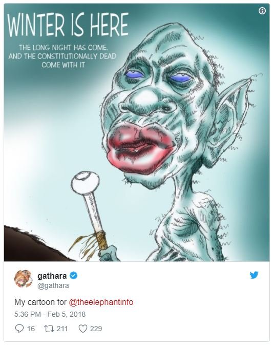 Winter is here the long night has come and the constitutionally dead come with i