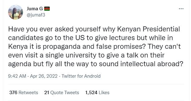 Juma g jumaf3 have you ever asked yourself why kenyan presidential candidates g0