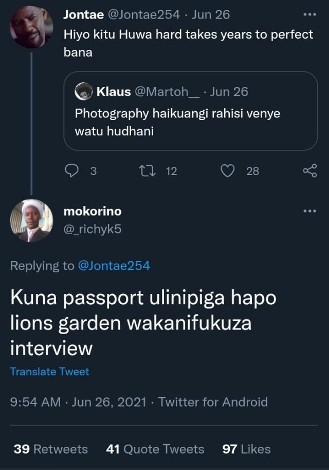 Jontae jontae254 jun 26 hiyo kitu huwa hard takes years to perfect bana klaus ma