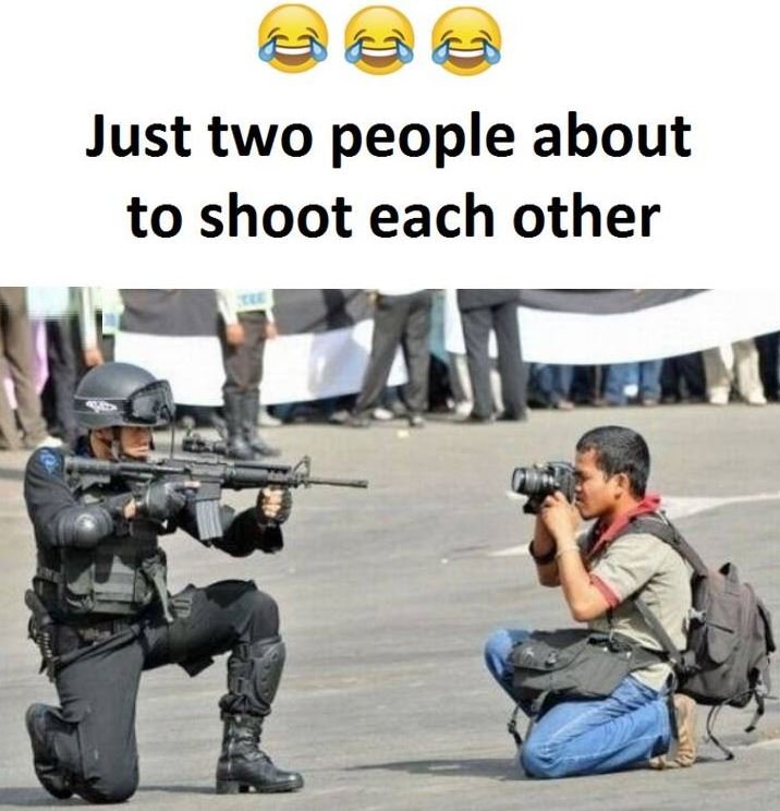 Just two people about to shoot each other