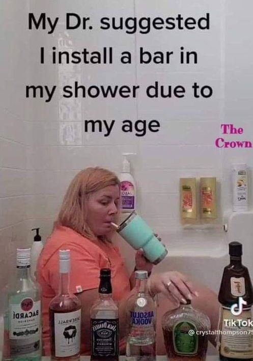 My dr. suggested install a bar in my shower due to my age tbe crown 10aa246 haar