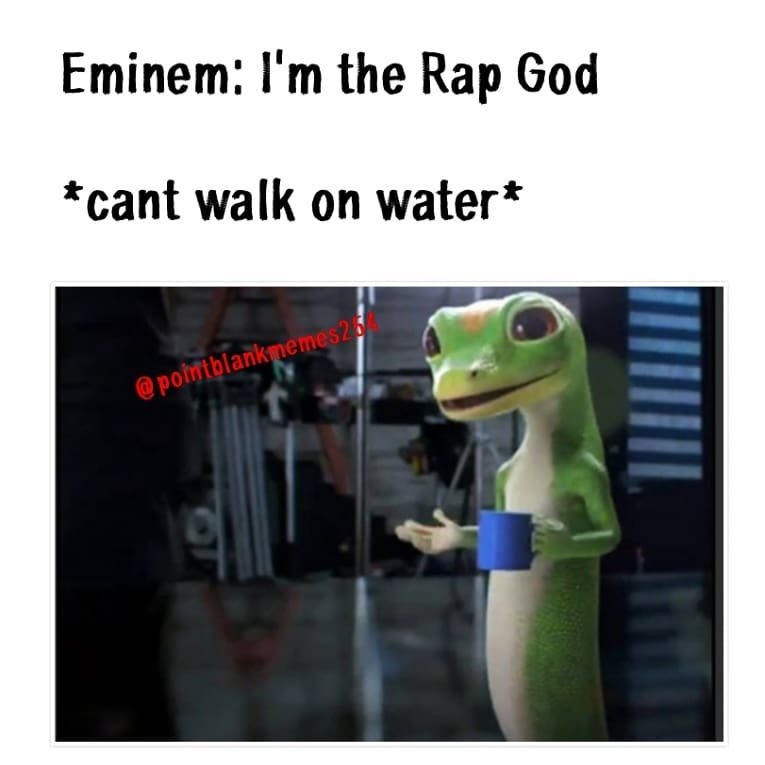 Eminem i'm the rap god cant walk on watert pomntblanknemes24