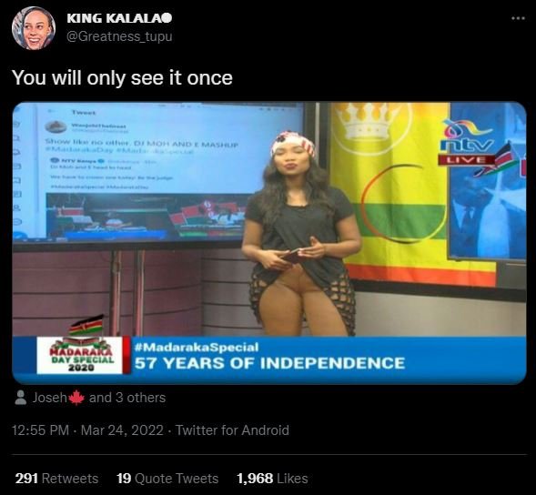 KING KALALAO Greatness_tupu You will only see it once MGy Madarakaspecial 57 YEA