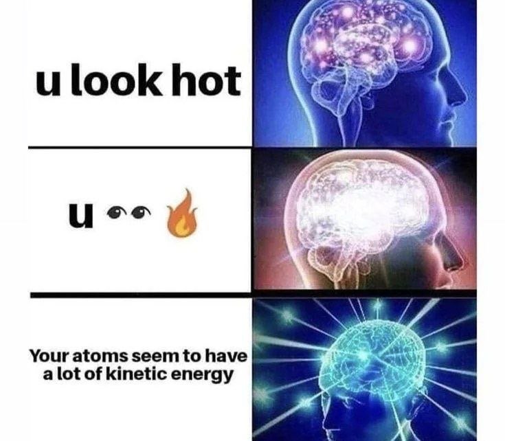 Ulook hot u your atoms seem to have alot of kinetic energy