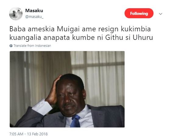 Masaku masaku_ following baba ameskia muigai ame resign kukimbia kuangalia anapa