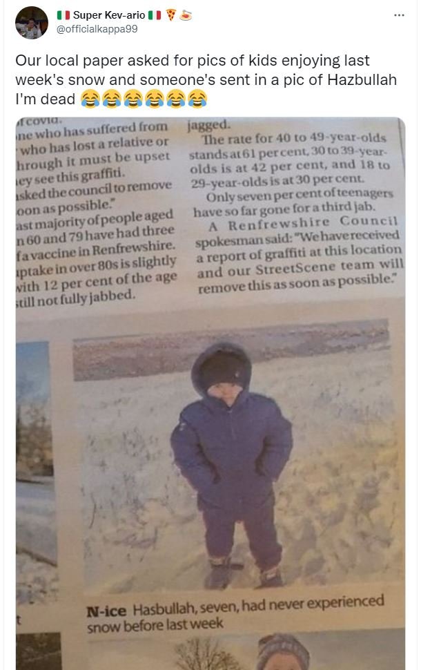 Super Kevario officialkappagg Our local paper asked for pics of kids enjoying la