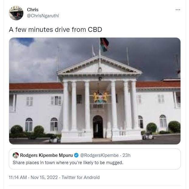 Chris chrisngaruthi a few minutes drive from cbd rodgers kipembe mpuru rodgerski