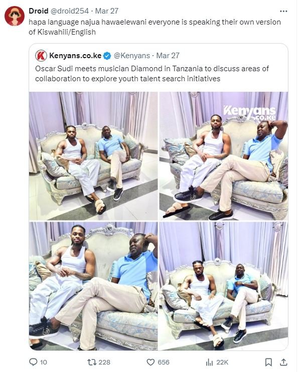 Droid droid254 mar 27 hapa anguage najua hawaelewani everyone is speaking their