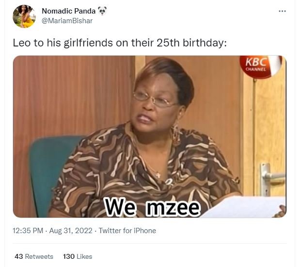 Nomadic panda mariambishar leo to his girlfriends on their 25th birthday kbc cha