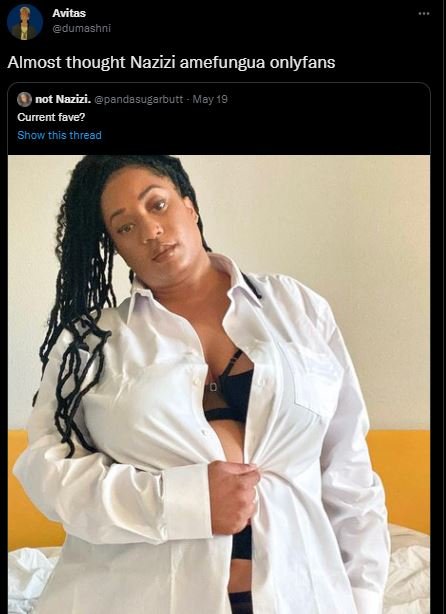 Avitas dumashni almost thought nazizi amefungua onlyfans not nazizi dandasugarbu