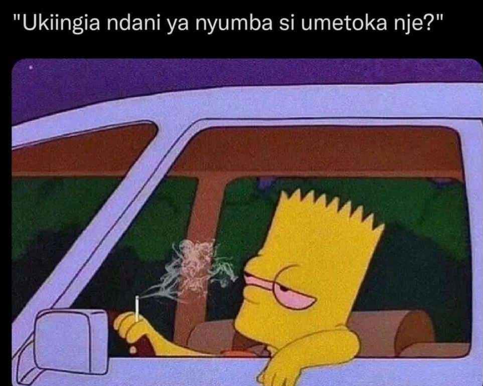 Ukiingia ndani ya nyumba si umetoka nje?