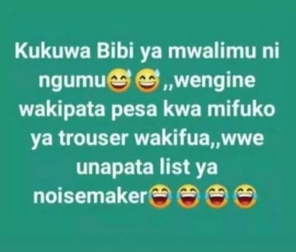 Kukuwa bibi ya mwalimu ni ngumu 7 wengine wakipata pesa kwa mifuko ya trouser wa