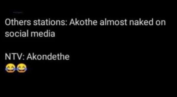 Others stations akothe almost naked on social media ntv akondethe