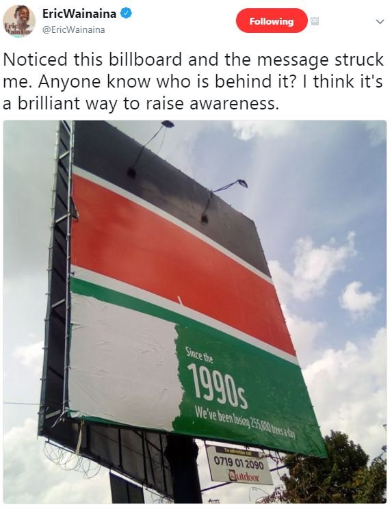 Ericwainaina ericwainaina following noticed this billboard and the message struc