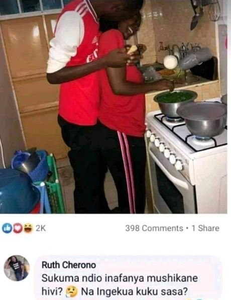 2k 398 comments share ruth cherono sukuma ndio inafanya mushikane hivi? na ingek