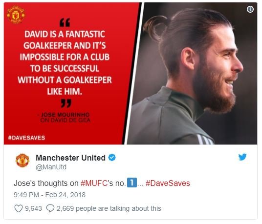 66 david is a fantastic goalkeeper and it's impossible for a club to be successf