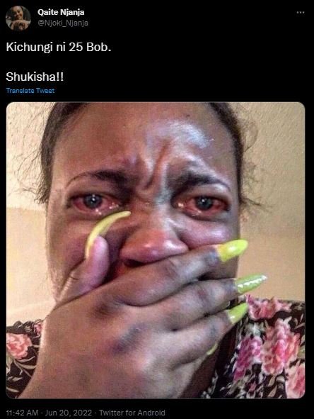 Qaite njanja njoki_njanja kichungi ni 25 bob. shukishal! iranalate ivre 11.42 am