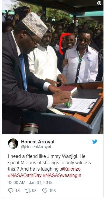 Honest arroyal honestarroya need a friend like jimmy wanjigi. he spent millions