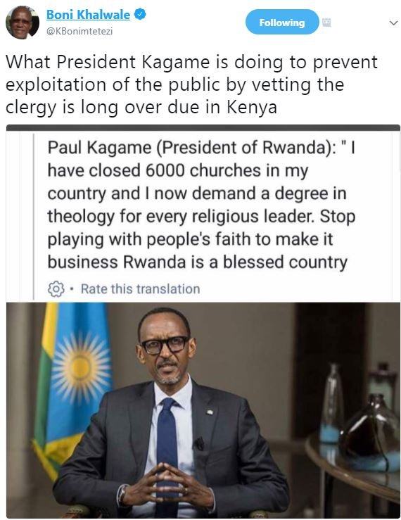 Boni khalwale kbonimtetezi following what president kagame is doing to prevent e