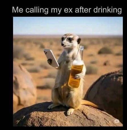 Me calling my ex after drinking