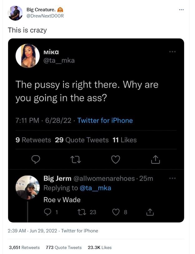 Big creature_ drewnextdoor this is crazy mika ta mka the pussy is right there. w