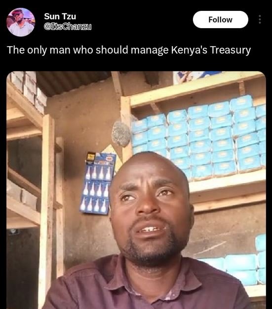 Sun tzu isschanzu follow the only man who should manage kenya's treasury
