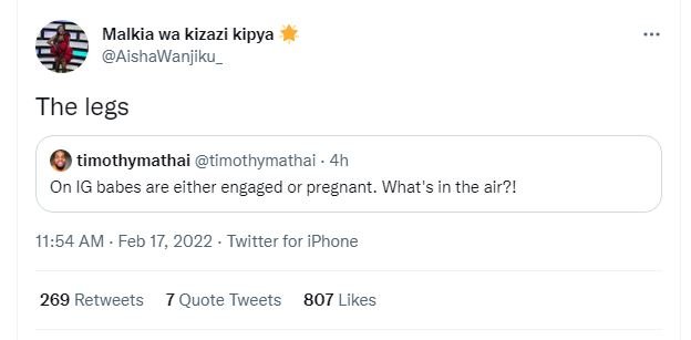 Malkia wa kizazi kipya AishaWanjiku _ The legs timothymathai timothymathai On IG