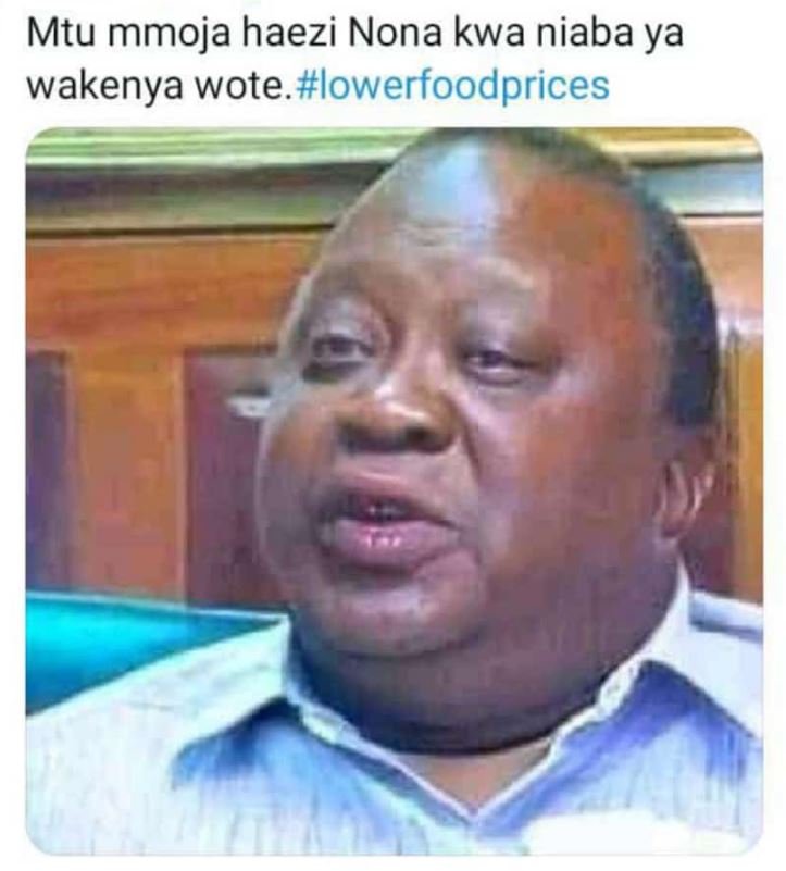 Mtu mmoja haezi Nona kwa niaba ya wakenya wote lowerfoodprices