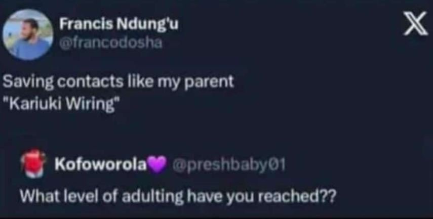 Francls ndung'u rancodosha saving contacts like my parent kariuki wiring kofowor