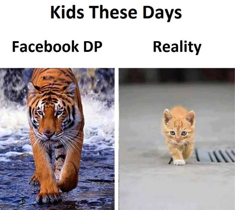 Kids these days facebook dp reality