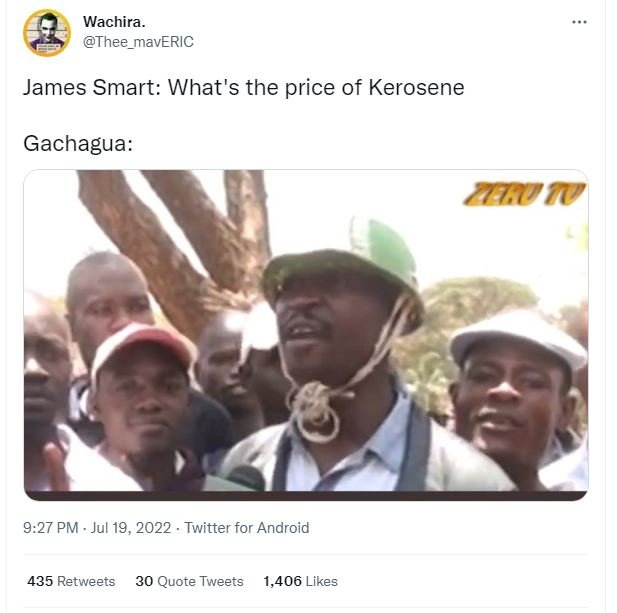 Wachira. thee_maveric james smart what's the price of kerosene gachagua 7um 927