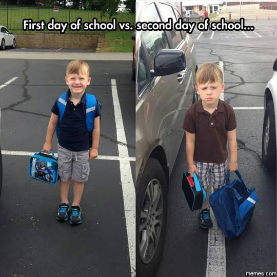 First day of school vs. seconddayofschoolo nemes com