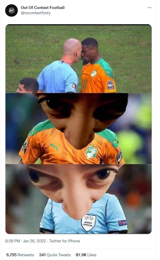 Out Of Context Football nocontextfooty 8.26 PM Jan 26, Twitter for iPhone 6,795