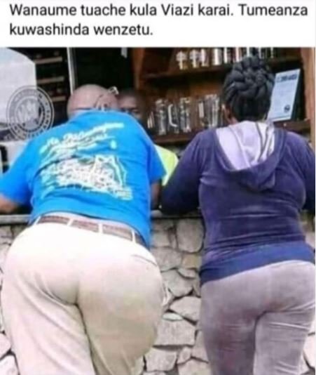 Wanaume tuache kula viazi karai. tumeanza kuwashinda wenzetu.