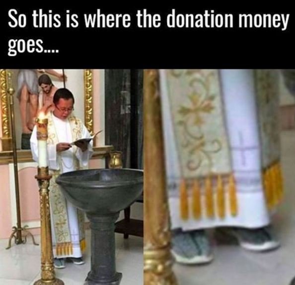 So this is where the donation money goes.