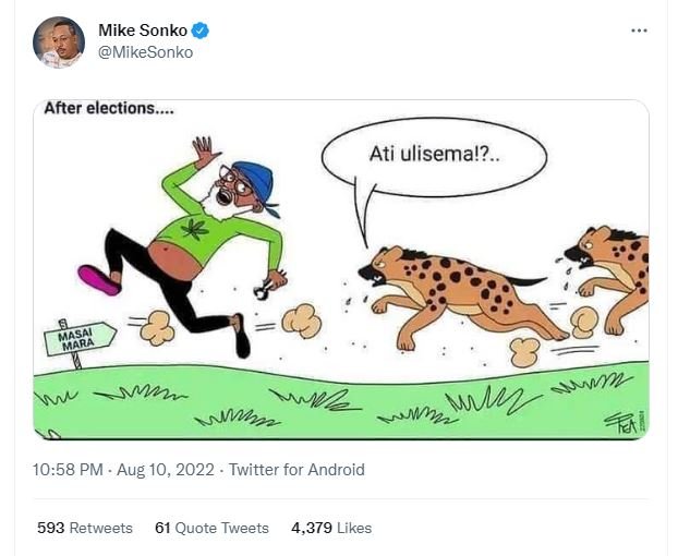 Mike sonko mikesonko after elections . ati ulisema!? masal mana m wvvi2 w2 10.58