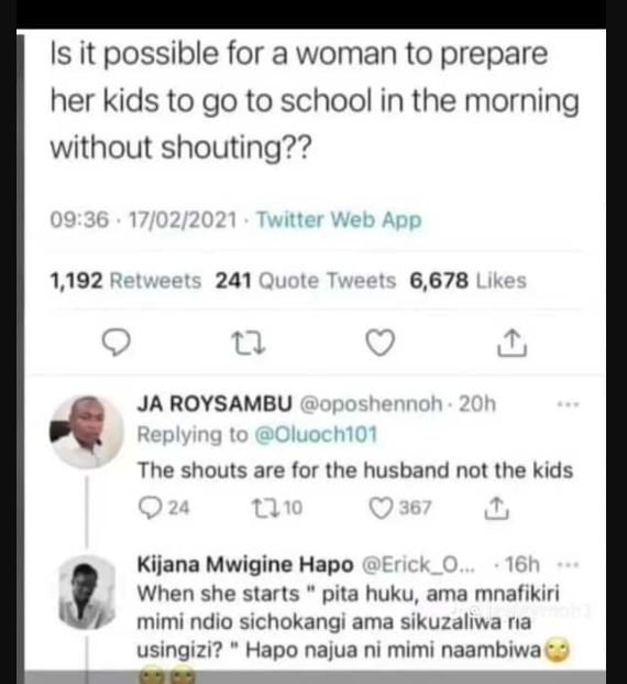 Is it possible for a woman to prepare her kids to go to school in the morning wi