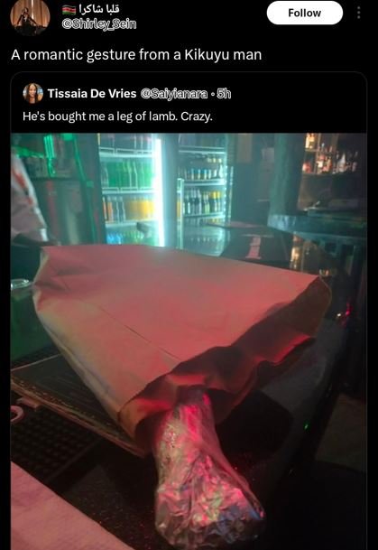 Usl4b follow siidegscin a romantic gesture from a kikuyu man tissaia de vries sa