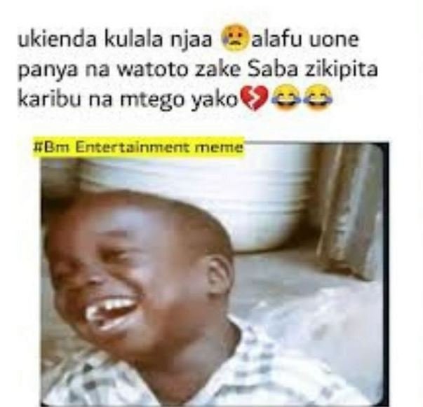 Ukienda kulala njaa alafu uone panya na watoto zake saba zikipita karibu na mrte