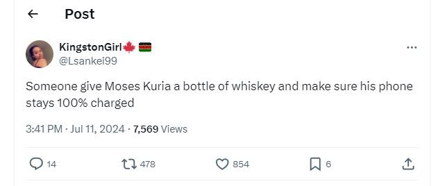Post kingstongirl lsankei9g someone give moses kuria a bottle of whiskey and mak