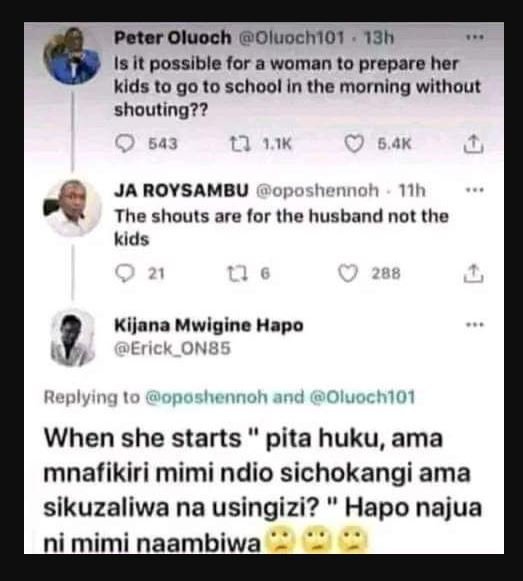 Peter oluoch oluoch101 13h is it possible for a woman t0 prepare her klds to g0