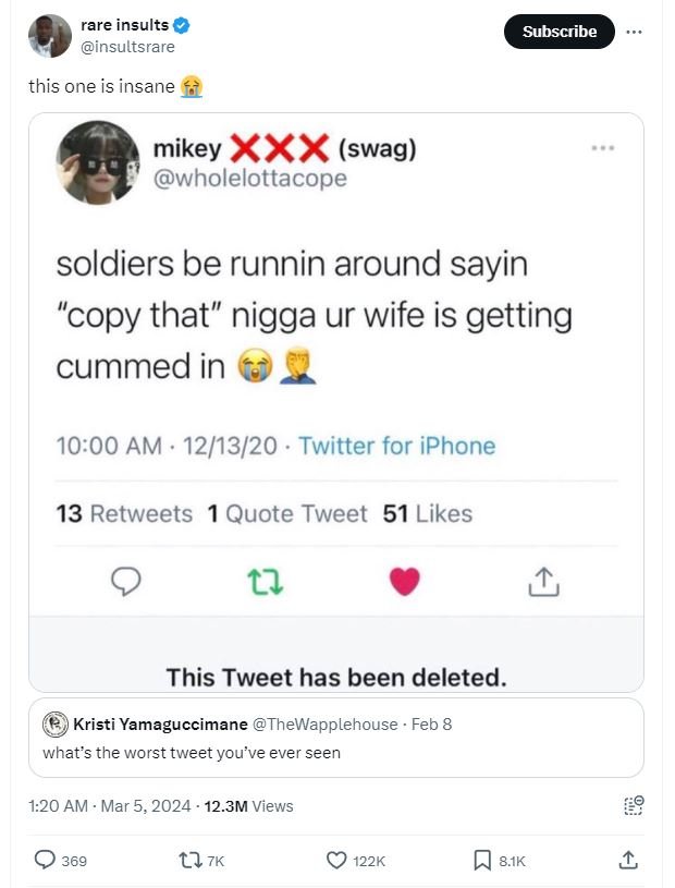 Rare insults insultsrare subscribe this one is insane mikey xxx swag wholelottac