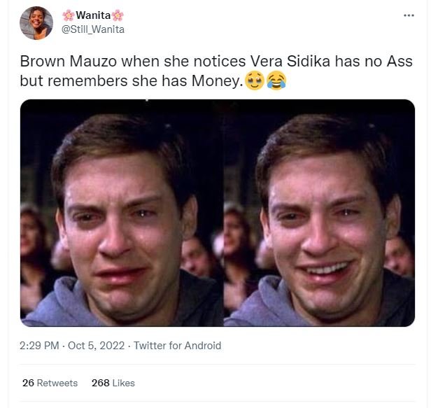 Wanita still_wanita brown mauzo when she notices vera sidika has no ass but reme