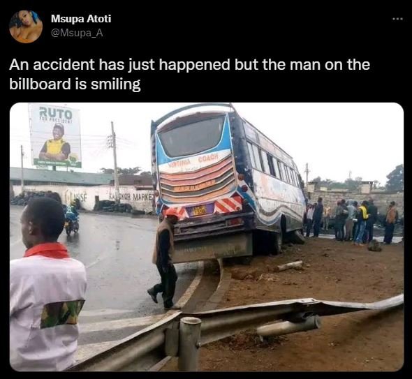 Msupa atoti msupa_a an accident has just happened but the man on the billboard i