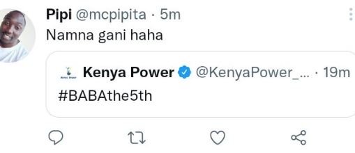 Pipi mcpipita 5m namna gani haha kenya power kenyapower babathesth 19m