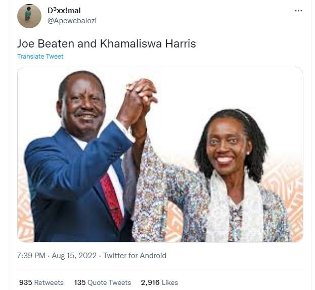 D3xx'mal apewebalozi joe beaten and khamaliswa harris translate tweer 7.39 pm au